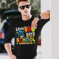 Level 100 Days Of School Completed Gaming Gamer Boy Long Sleeve T-Shirt Gifts for Him
