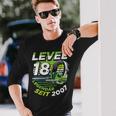 Level 18 Birthday Boy Gamer Man Decoration Age 2007 Langarmshirts Geschenke für Ihn