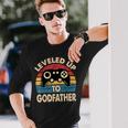 Leveled Up To Godfather Retro Promocionado A Padrino Regalo Camiseta de manga larga Regalos para él