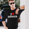 I Love Doner With I Love Doner Motif Langarmshirts Geschenke für Ihn