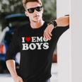 I Love Emo Boys Langarmshirts Geschenke für Ihn