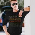Love Heart Chaucer Grunge Vintage Style Black Chaucer Long Sleeve T-Shirt Gifts for Him
