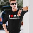 I Love My Hot Girlfriend I Heart My Hot Girlfriend Gf Bf Long Sleeve T-Shirt Gifts for Him