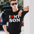 I Love My Son Heart Langarmshirts Geschenke für Ihn