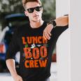 Lunch Lady Boo Crew Cafeteria Halloween Costume Matching Tee Long Sleeve T-Shirt Gifts for Him
