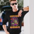 Mardi-Gras Mardi-Grawr T-Rex Dinosaur Crushing-It Baterista Camiseta de manga larga Regalos para él