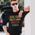 Martin First Name Martin Saying Wedding Langarmshirts Geschenke für Ihn