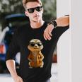 Meerkat With Sunglasses Animal Lovers Cute Surikate Langarmshirts Geschenke für Ihn