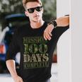 Mission 100 Days Complete Camouflage 100 Days Of School Long Sleeve T-Shirt Gifts for Him