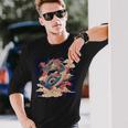 Motif Dragon Japonais Pour Un Style Emblématique T-shirt à manches longues Cadeaux pour lui