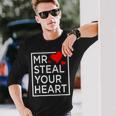 Mr Steal Your Heart Valentines Day For Toddler Boys Son Long Sleeve T-Shirt Gifts for Him