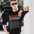 Multiple Sclerosis Awareness Ms Definition Warrior Support Camiseta de manga larga Regalos para él
