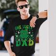 One Lucky Dad Father Irish Clovers St Patrick's Day Long Sleeve T-Shirt Gifts for Him