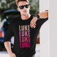 Personalized Name Luke I Love Luke Vintage Long Sleeve T-Shirt Gifts for Him