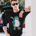 Pingüino Hockey Sobre Hielo Palo De Hockey Deportes Camiseta de manga larga Regalos para él