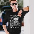 Poesía Poesía Edgar Allan Poe Con Raven Gothic Horror Escritor Camiseta de manga larga Regalos para él