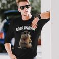 Polish Beaver Saying Bober Kurwa Yes Pierdole Bobr Langarmshirts Geschenke für Ihn