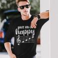 Put On A Happy Face Music Gráfico Divertido Para El Músico Camiseta de manga larga Regalos para él
