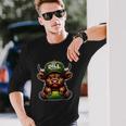 Scottish Cute Highland Cow Pickle Hat Just Dill With It Long Sleeve T-Shirt Gifts for Him