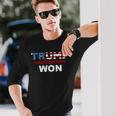 Both Side Trump Won Trump 4547Th Waste Management Long Sleeve T-Shirt Gifts for Him