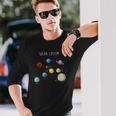 Sistema Solar Y Planetas Astrología Astronomía Camiseta de manga larga Regalos para él