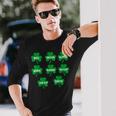 Skibidi St Patrick Day Saint Patrick's Day Clover Long Sleeve T-Shirt Gifts for Him