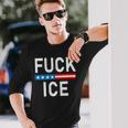 Support Immigrants Fuck Ice Long Sleeve T-Shirt Gifts for Him