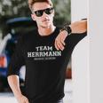 Team Herrmann Stolze Familie Nachname Langarmshirts Geschenke für Ihn