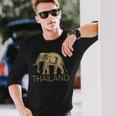 THAILAND ELEPHANT SYMBOL SIAM FLAG THAI EMBLEM Long Sleeve T-Shirt Gifts for Him