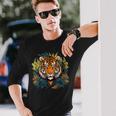 Tigre Colorido I Tigre Para Niños Camiseta de manga larga Regalos para él