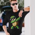 Turtle Dabbing Turtle With Toad Motif Langarmshirts Geschenke für Ihn