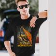 Vintage Honkzilla Silly Goose Goose Meme Catzilla Long Sleeve T-Shirt Gifts for Him