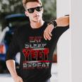 Vintage Jey First Name Saying Eat Sleep Yeet Repeat Apparel Long Sleeve T-Shirt Gifts for Him