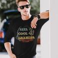 Vintage Reel Cool Grandpa Fisherman Father's Day Fishing Long Sleeve T-Shirt Gifts for Him