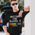 Werdender Papa 2025 Waiting For Player 3 Loading Pregnant Langarmshirts Geschenke für Ihn