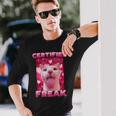 Zertifiziertes Freak Cat Meme Langarmshirts Geschenke für Ihn