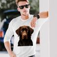 Brauner Labrador I Labrador Gesicht Langarmshirts Geschenke für Ihn