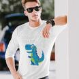 Children's 4Th Birthday Boy Dino T-Rex Dinosaur 4 Birthday Langarmshirts Geschenke für Ihn