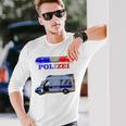 Children's Cool Police Motif With Car Langarmshirts Geschenke für Ihn