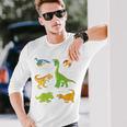 Children's Dinosaur Popular Dinos With Name Langarmshirts Geschenke für Ihn