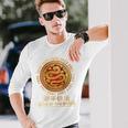 Chinese New Year 2025 Year Of The Snake On Back Langarmshirts Geschenke für Ihn