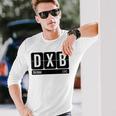 Dxb Dubai Arabic Emirate Travel Souvenir Langarmshirts Geschenke für Ihn