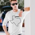 Epic Threadz Carte De L'état Du Texas Brownfield Tx T-shirt à manches longues Cadeaux pour lui