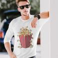 Fancy Dress & Carnival Retro Popcorn Costume Blue Langarmshirts Geschenke für Ihn