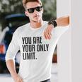 Fitness Backprint Slogan Jogging Training Motivation Sports Langarmshirts Geschenke für Ihn