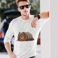 Idee Cadeau Citation Drôle Ours Brun En Hibernation T-shirt à manches longues Cadeaux pour lui
