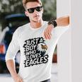 Just A Boy Who Loves Eagles Lover Boys Eagle Long Sleeve T-Shirt Gifts for Him
