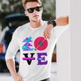 Love Colourful Typography For Creative Individuality Blue Langarmshirts Geschenke für Ihn