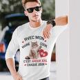 Maine Coon Cadeau Propriétaire Maine Coon Humour Chat Mignon T-shirt à manches longues Cadeaux pour lui