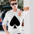 Pad Ass Card Game Playing Card Costume Fancy Dress Party Gray S Langarmshirts Geschenke für Ihn